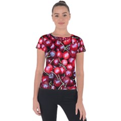 Cherries 1 Short Sleeve Sports Top  by trendistuff