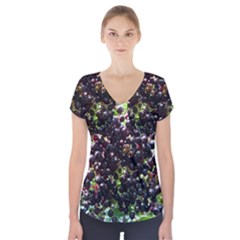 Elderberries Short Sleeve Front Detail Top by trendistuff