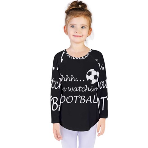 Football Fan  Kids  Long Sleeve Tee by Valentinaart