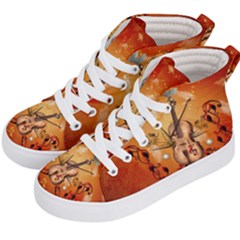 Violin With Violin Bow And Dove Kid s Hi-top Skate Sneakers by FantasyWorld7