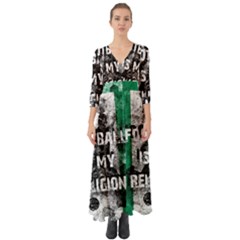 Football Is My Religion Button Up Boho Maxi Dress by Valentinaart