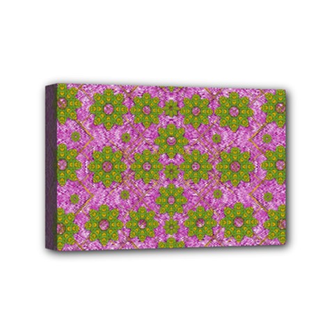Paradise Flowers In Bohemic Floral Style Mini Canvas 6  X 4  by pepitasart