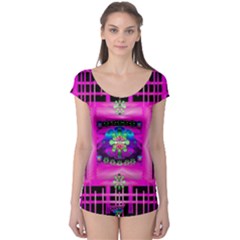 Flower Cartoon In A Cave Pop Art Boyleg Leotard  by pepitasart