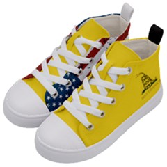 Gadsden Flag Don t Tread On Me Kid s Mid-top Canvas Sneakers by snek