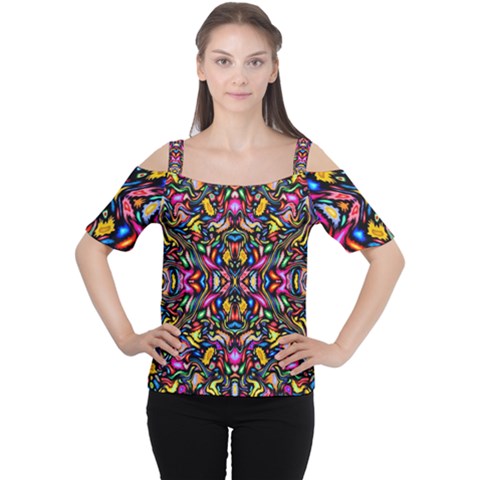  Artwork By Patrick-colorful-24 1 Cutout Shoulder Tee by ArtworkByPatrick