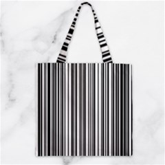 Barcode Pattern Zipper Grocery Tote Bag by Sapixe