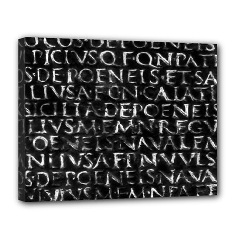 Antique Roman Typographic Pattern Canvas 14  X 11  by dflcprints