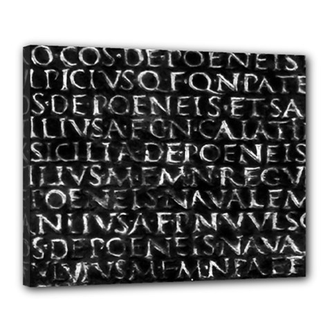 Antique Roman Typographic Pattern Canvas 20  X 16  by dflcprints