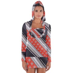 Bed Linen Microfibre Pattern Long Sleeve Hooded T-shirt by Sapixe