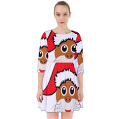 Child Of Artemis Christmas Animal Clipart Smock Dress by Sapixe
