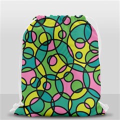 Circle Background Background Texture Drawstring Bag (small) by Sapixe