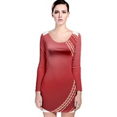 Cricket Ball Long Sleeve Velvet Bodycon Dress by Sapixe