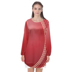 Cricket Ball Long Sleeve Chiffon Shift Dress  by Sapixe