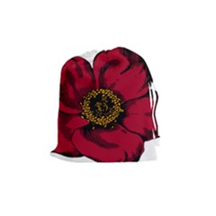 Floral Flower Petal Plant Drawstring Pouches (medium)  by Nexatart