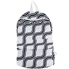 Diagonal Pattern Background Black And White Foldable Lightweight Backpack by Sapixe
