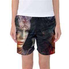 Digital Fantasy Girl Art Women s Basketball Shorts by Sapixe