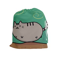 Fat Cat Drawstring Pouches (extra Large) by Sapixe