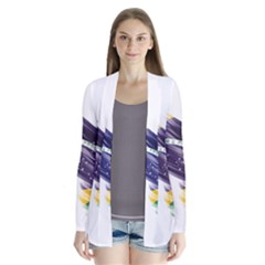 Flag Of Brazil Drape Collar Cardigan by Sapixe