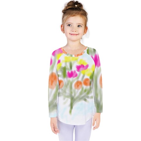 Easter Posey Kids  Long Sleeve Tee by DeneWestUK