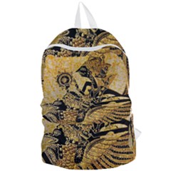 Golden Colorful The Beautiful Of Art Indonesian Batik Pattern Foldable Lightweight Backpack by Sapixe