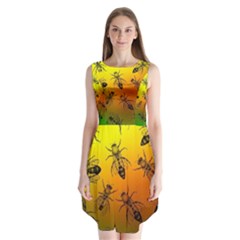 Insect Pattern Sleeveless Chiffon Dress   by Sapixe