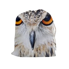 Owl Face Drawstring Pouches (extra Large) by Sapixe