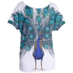 Peacock Bird Peacock Feathers Women s Oversized Tee by Sapixe