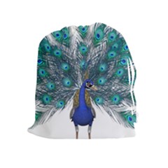 Peacock Bird Peacock Feathers Drawstring Pouches (extra Large) by Sapixe