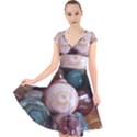 Rain Flower Stones Is A Special Type Of Stone Found In Nanjing, China Unique Yuhua Pebbles Consistin Cap Sleeve Front Wrap Midi Dress View1