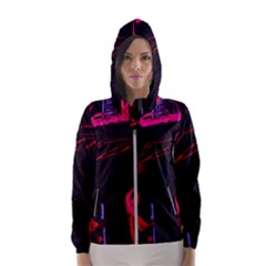 Calligraphy 4 Hooded Wind Breaker (women) by bestdesignintheworld