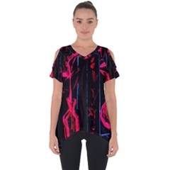 Calligraphy Cut Out Side Drop Tee by bestdesignintheworld
