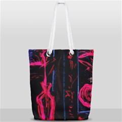 Calligraphy Full Print Rope Handle Tote (small) by bestdesignintheworld