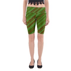 Stripes Course Texture Background Yoga Cropped Leggings by Sapixe