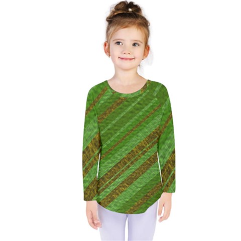 Stripes Course Texture Background Kids  Long Sleeve Tee by Sapixe
