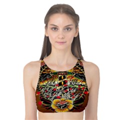 Tattoo Art Print Traditional Artwork Lighthouse Wave Tank Bikini Top by Sapixe