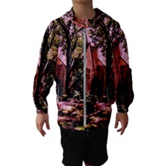 Hot Day In  Dallas 6 Hooded Wind Breaker (kids) by bestdesignintheworld