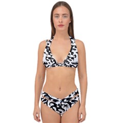 Ying Yang Tattoo Double Strap Halter Bikini Set by Sapixe