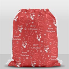 Santa Christmas Collage Drawstring Bag (small) by Sapixe