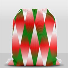 Christmas Geometric Background Drawstring Bag (small) by Sapixe