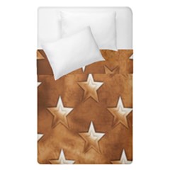 Stars Brown Background Shiny Duvet Cover Double Side (single Size) by Sapixe