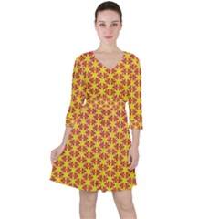 Texture Background Pattern Ruffle Dress by Sapixe