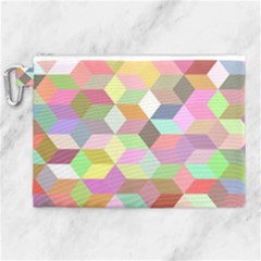 Mosaic Background Cube Pattern Canvas Cosmetic Bag (xl) by Sapixe