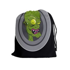 Zombie Pictured Illustration Drawstring Pouches (extra Large) by Sapixe