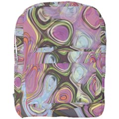 Retro Background Colorful Hippie Full Print Backpack by Sapixe