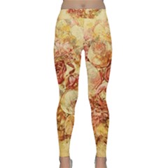 Vintage Digital Graphics Flower Classic Yoga Leggings by Sapixe