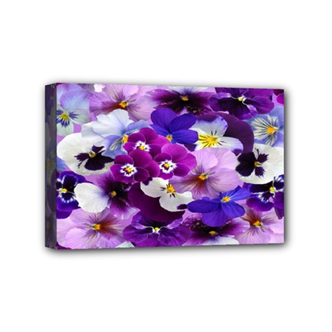 Graphic Background Pansy Easter Mini Canvas 6  X 4  by Sapixe