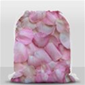 Romantic Pink Rose Petals Floral  Drawstring Bag (Small) View2