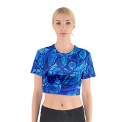 Aarcturian Calming Grid - Cotton Crop Top by tealswan