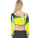 Poppies In An Abandoned Yard 10 Long Sleeve Crop Top View2