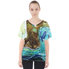 Horsey Toy V-neck Dolman Drape Top by bestdesignintheworld